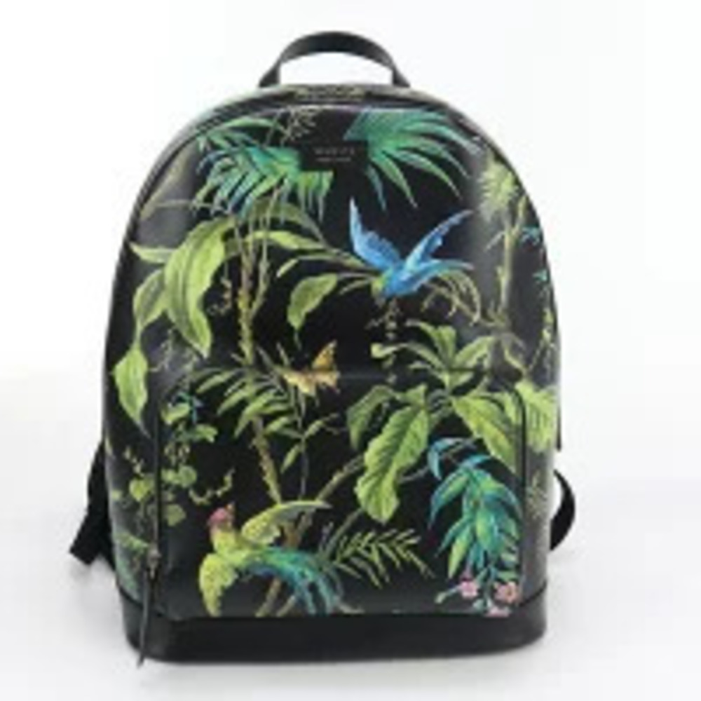 Gucci Backpack Rucksack Daybag Tian Leather Black Bag Travel Cool